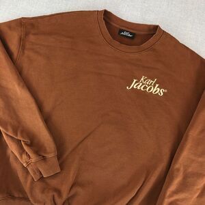 Karl Jacobs Sweater Mens XXL Brown Mr Beast Crew Cotton Knit Sweatshirt Pullover